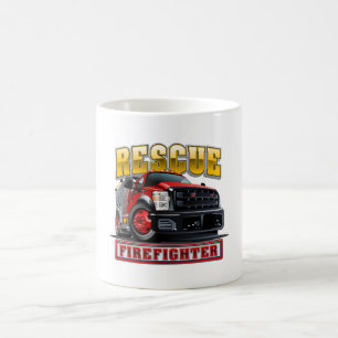 Cartoon firetruck hoodie coffee mug