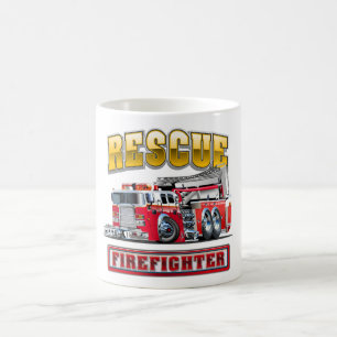 Cartoon firetruck T-Shirt Coffee Mug