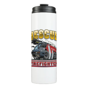 Cartoon firetruck thermal tumbler
