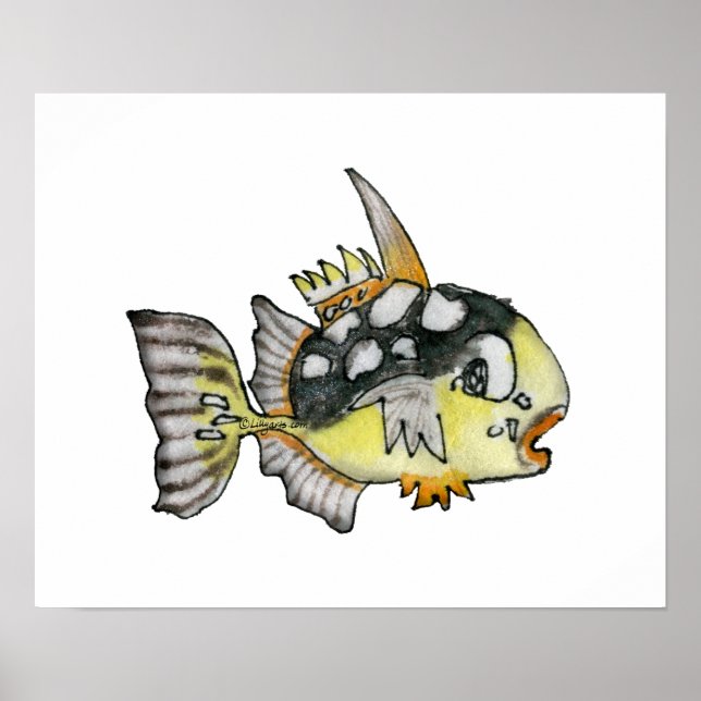 Cartoon Fish Children's Wall Art Poster (Front)
