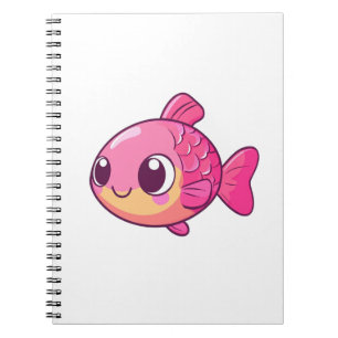 Cartoon fish illustration notebook