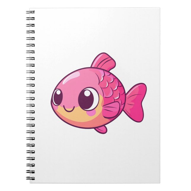 Cartoon fish illustration notebook (Front)
