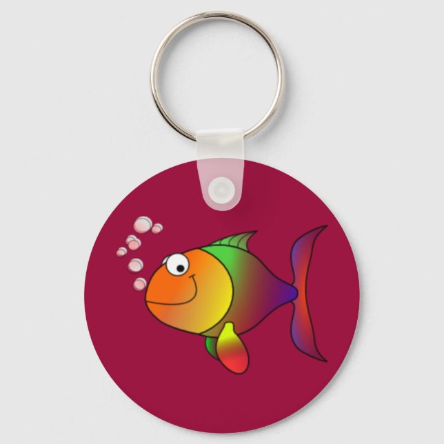 Cartoon Fish Key Ring (Front)