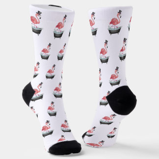 Cartoon Flamingo Pattern Socks
