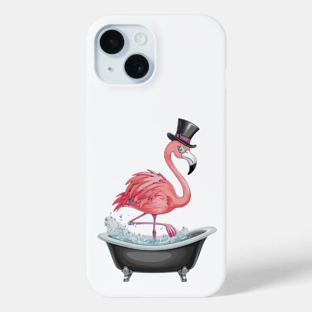 Cartoon Flamingo Phone Case (Back)