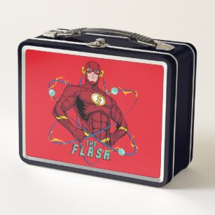 Cartoon Flash Atomic Graphic Metal Lunch Box