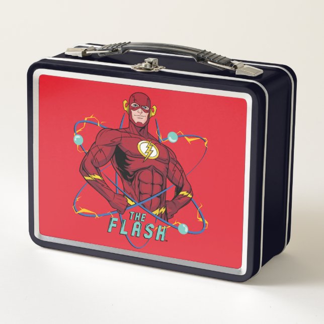 Cartoon Flash Atomic Graphic Metal Lunch Box (Front)