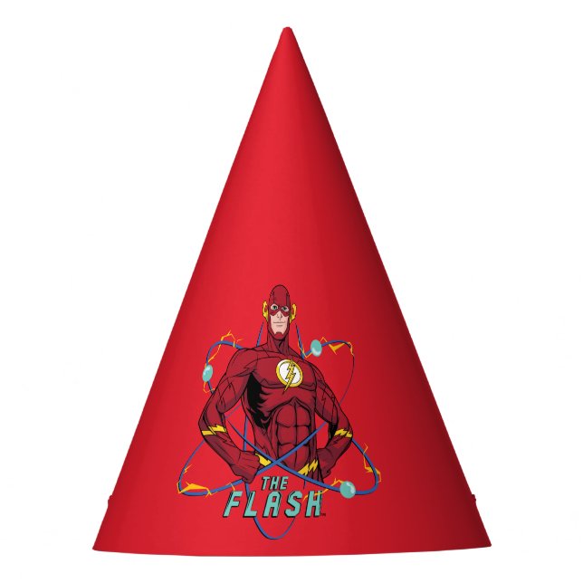 Cartoon Flash Atomic Graphic Party Hat (Front)