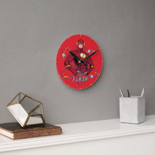 Cartoon Flash Atomic Graphic Round Clock