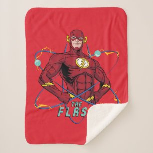 Cartoon Flash Atomic Graphic Sherpa Blanket