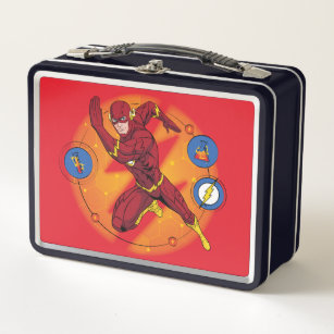 Cartoon Flash Laboratory Running Graphic Metal Lunch Box
