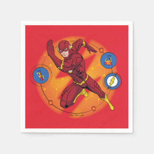 Cartoon Flash Laboratory Running Graphic Napkin