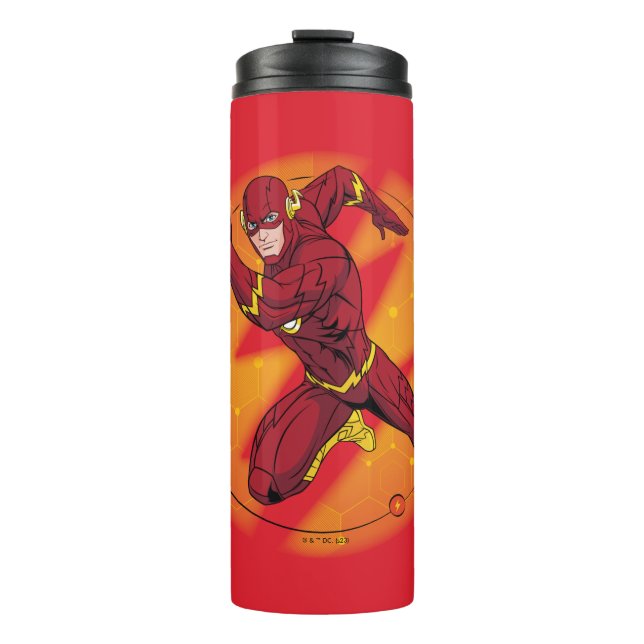 Cartoon Flash Laboratory Running Graphic Thermal Tumbler (Front)