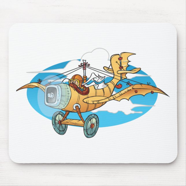 Cartoon Flivver Mouse Pad (Front)