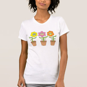 Cartoon Flowers T-Shirt