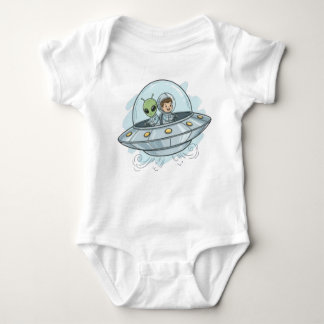 Cartoon Flying Alien Baby Bodysuit
