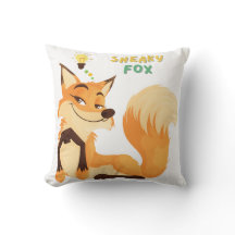 Cartoon fox and a long bushy tail