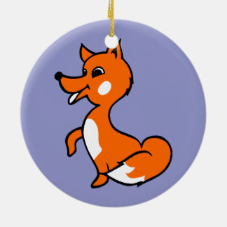 Cartoon Fox Ceramic Ornament