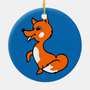 Cartoon Fox Ceramic Ornament