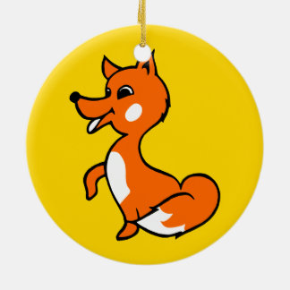 Cartoon Fox Ceramic Ornament
