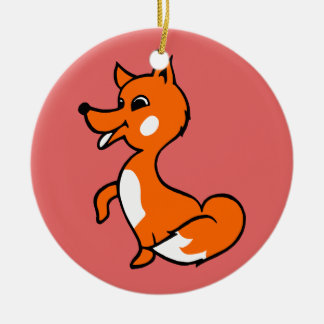 Cartoon Fox Ceramic Ornament