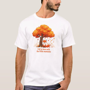 Cartoon Fox in Autumn with Fall Quote Illustration T-Shirt