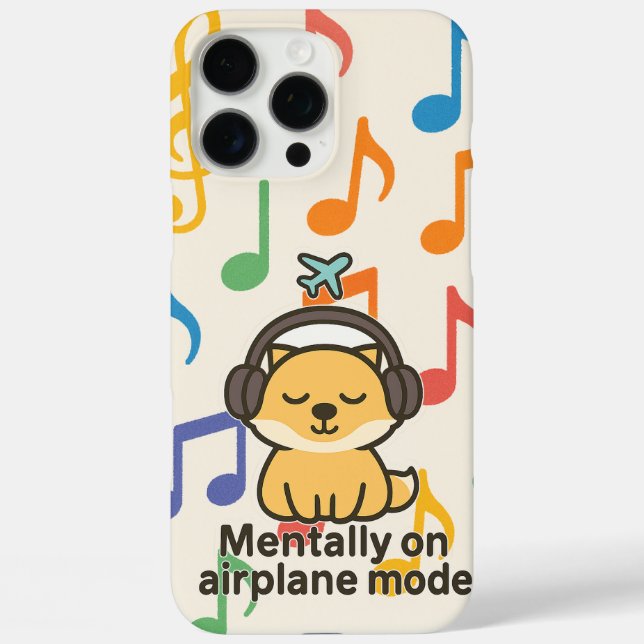 Cartoon Fox Sticker | Mentally on Aeroplane Mode Case-Mate iPhone Case (Back)