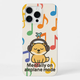 Cartoon Fox Sticker   Mentally on Aeroplane Mode iPhone 16 Pro Max Case