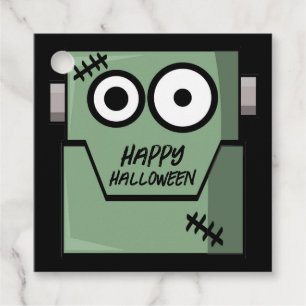 Cartoon Frankenstein's Monster Halloween Favour Tags
