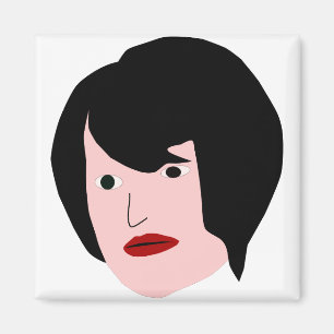 Cartoon Frau Magnet