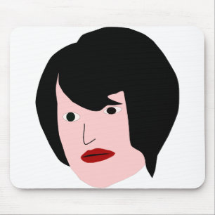 Cartoon Frau Mouse Pad