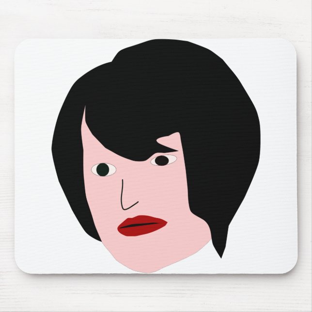 Cartoon Frau Mouse Pad (Front)
