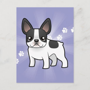 Cartoon French Bulldog Postcard