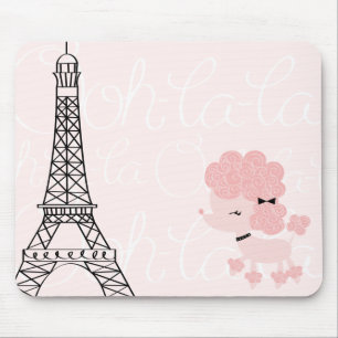 Cartoon French Poodle Mouse Pad