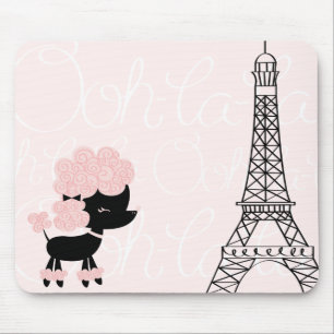Cartoon French Poodle Mouse Pad
