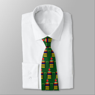 cartoon frog and books tie