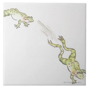 Cartoon Frog Ceramic Tile