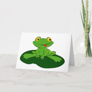 Cartoon Frog Greeting Card