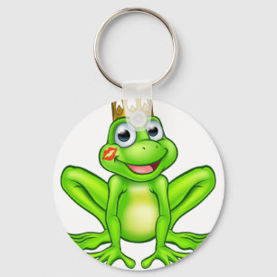 Cartoon Frog Prince Kiss Key Ring