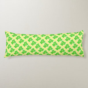 Cartoon Frogs Pattern Green And Yellow Body Cushion