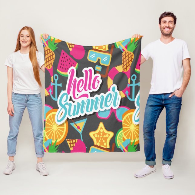 Cartoon Fruits    Fleece Blanket (In Situ)