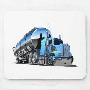 Cartoon fuel truck mouse pad