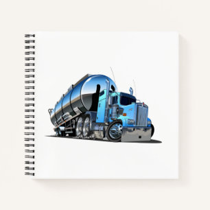 Cartoon fuel truck notebook