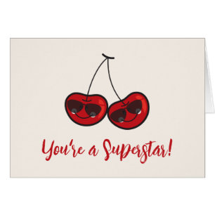 Cartoon Fun Comic Funny Cheeky Red Cherries Cherry