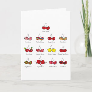 Cartoon Fun Comic Funny Cheeky Red Cherries Cherry Card