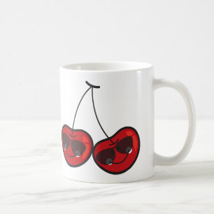 Cartoon Fun & Cool Cheeky Cherries With Sunglasses Coffee Mug