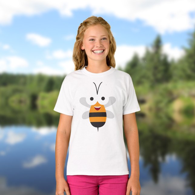 Cartoon Funny Cute Honey Bee T-Shirt (Creator Uploaded)
