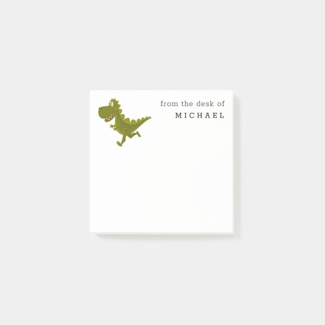 Cartoon Funny Dinosaur Jurassic Post-It Notes (Front)