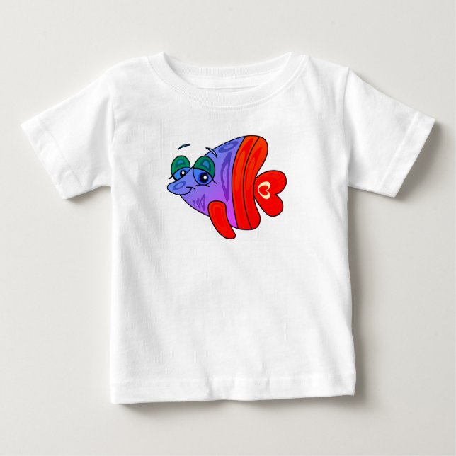 cartoon funny fish baby T-Shirt (Front)