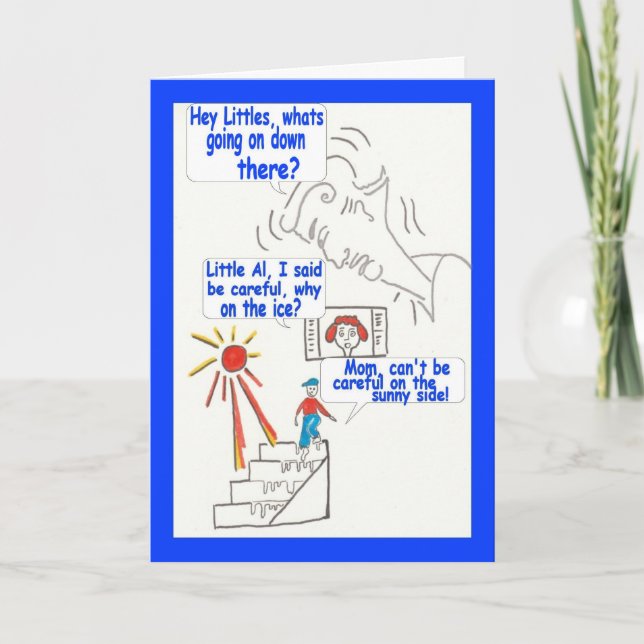 Cartoon funny humour Happy Birthday Card (Front)